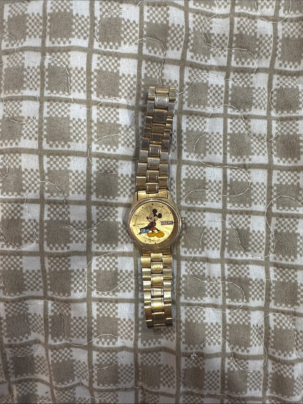Gold-tone Mickey Mouse Wristwatch